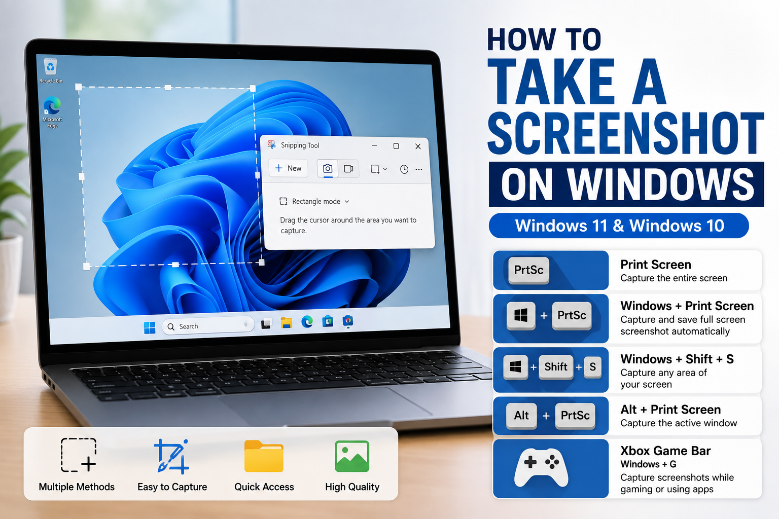 How to take a screenshot on Windows 11 and Windows 10 using Print Screen and Snipping Tool