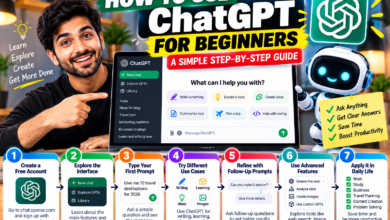 How to Use ChatGPT for Beginners: Simple Step-by-Step • Beginner typing a first prompt into ChatGPT