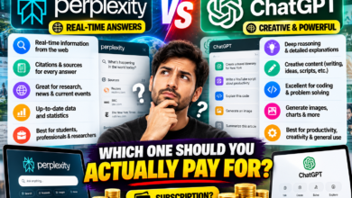 Side-by-side comparison of the Perplexity Vs ChatGPT interfaces