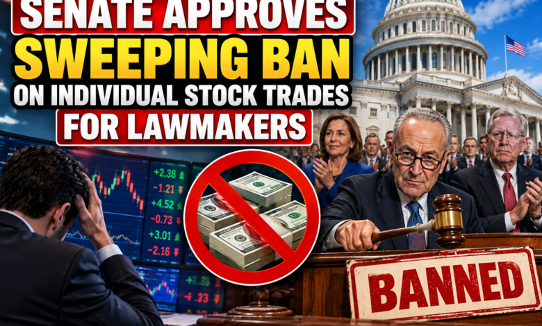 U.S. Senate chamber during vote on Congressional Stock Transparency and Ethics Reform Act
